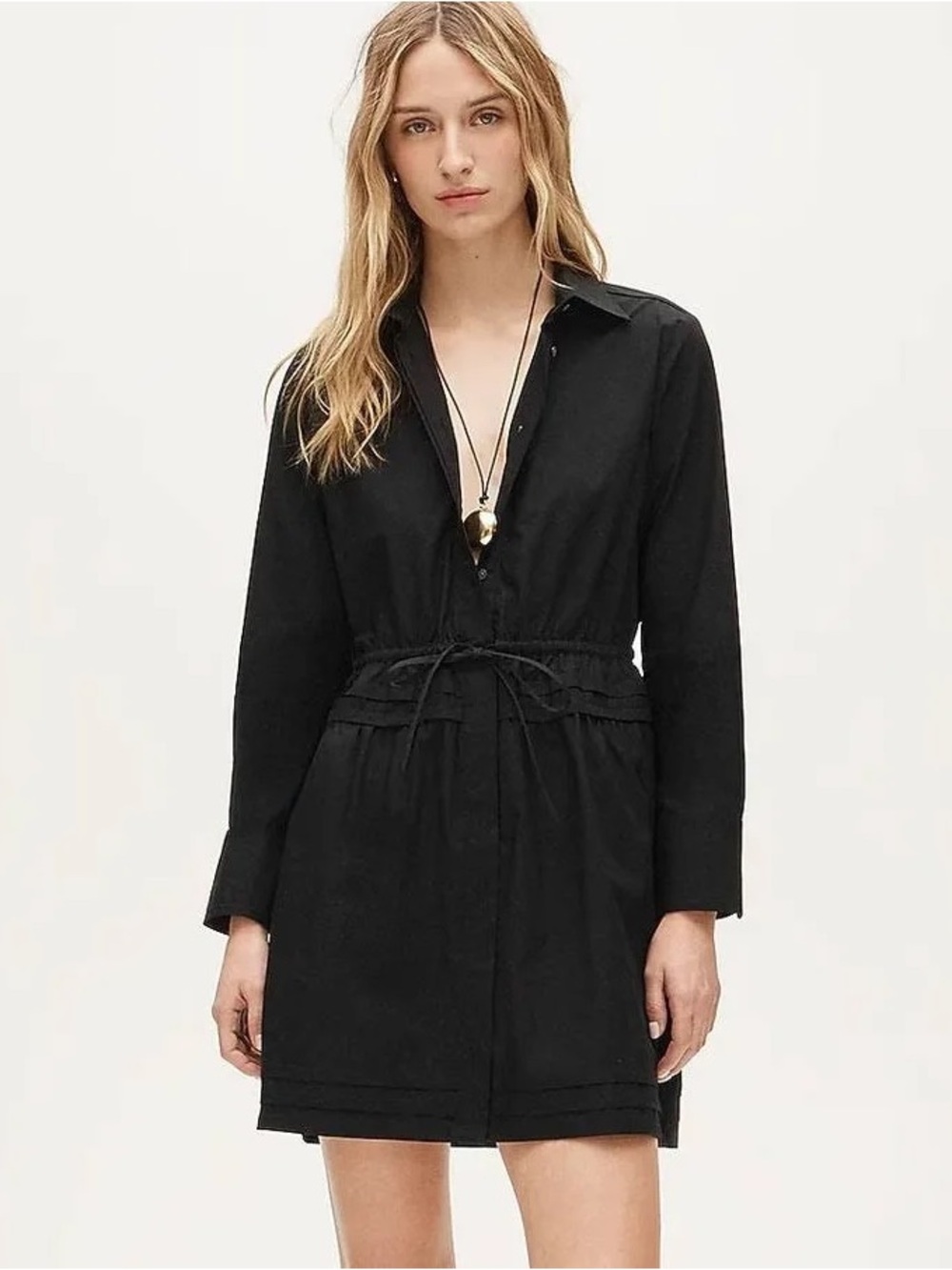 NWT J Crew Petite Elena Mini Shirtdress in Cotton Poplin